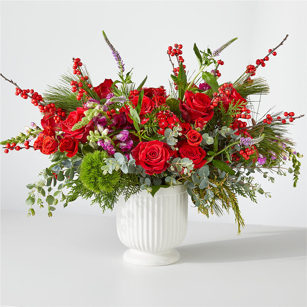 Big Red Bow Bouquet – Greater Wichita Flower Shop, Wichita KS