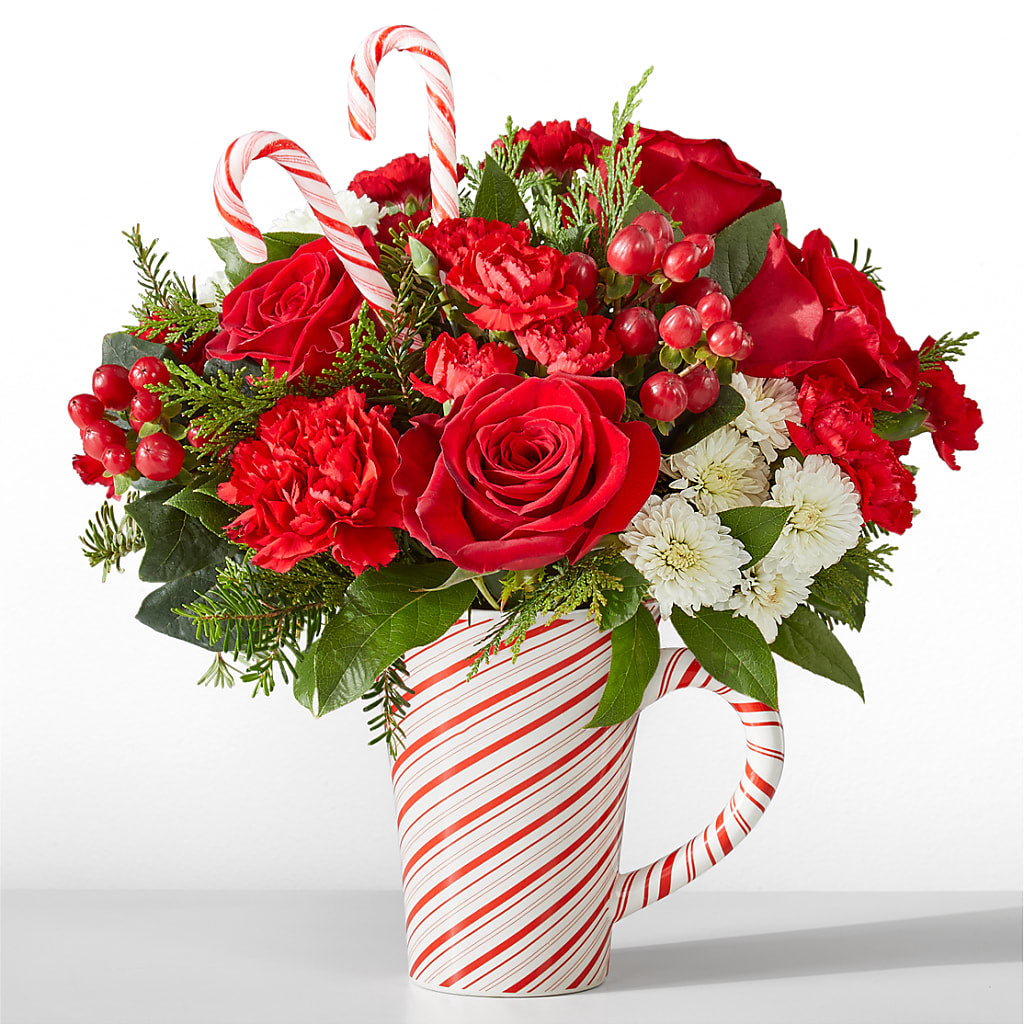 Peppermint Swirl Mug – Greater Wichita Flower Shop, Wichita KS