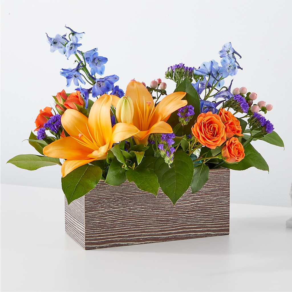 Radiant Citrus Box Bouquet – Greater Wichita Flower Shop, Wichita KS