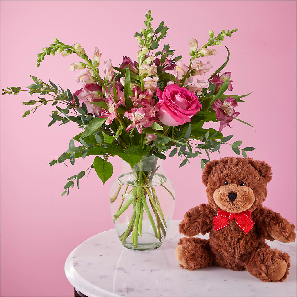 Happily Ever After Bouquet & Bear Set – Greater Wichita Flower Shop, Wichita KS
