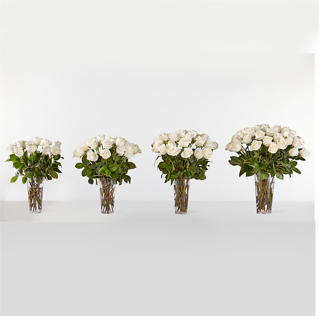 Long Stem White Rose Bouquet – Greater Wichita Flower Shop, Wichita KS