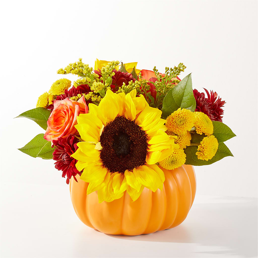 Golden Gourd Pumpkin Bouquet – Greater Wichita Flower Shop, Wichita KS