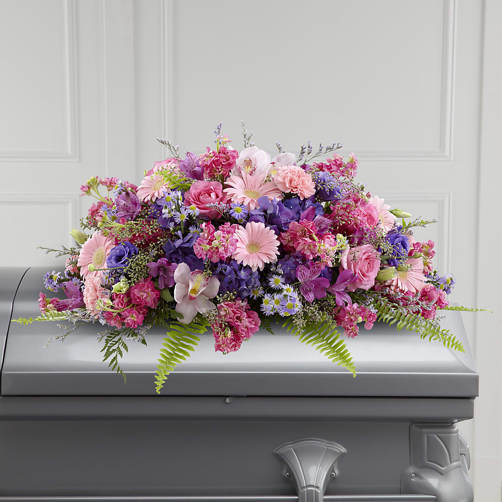 Glorious Garden Casket Spray – Greater Wichita Flower Shop, Wichita KS