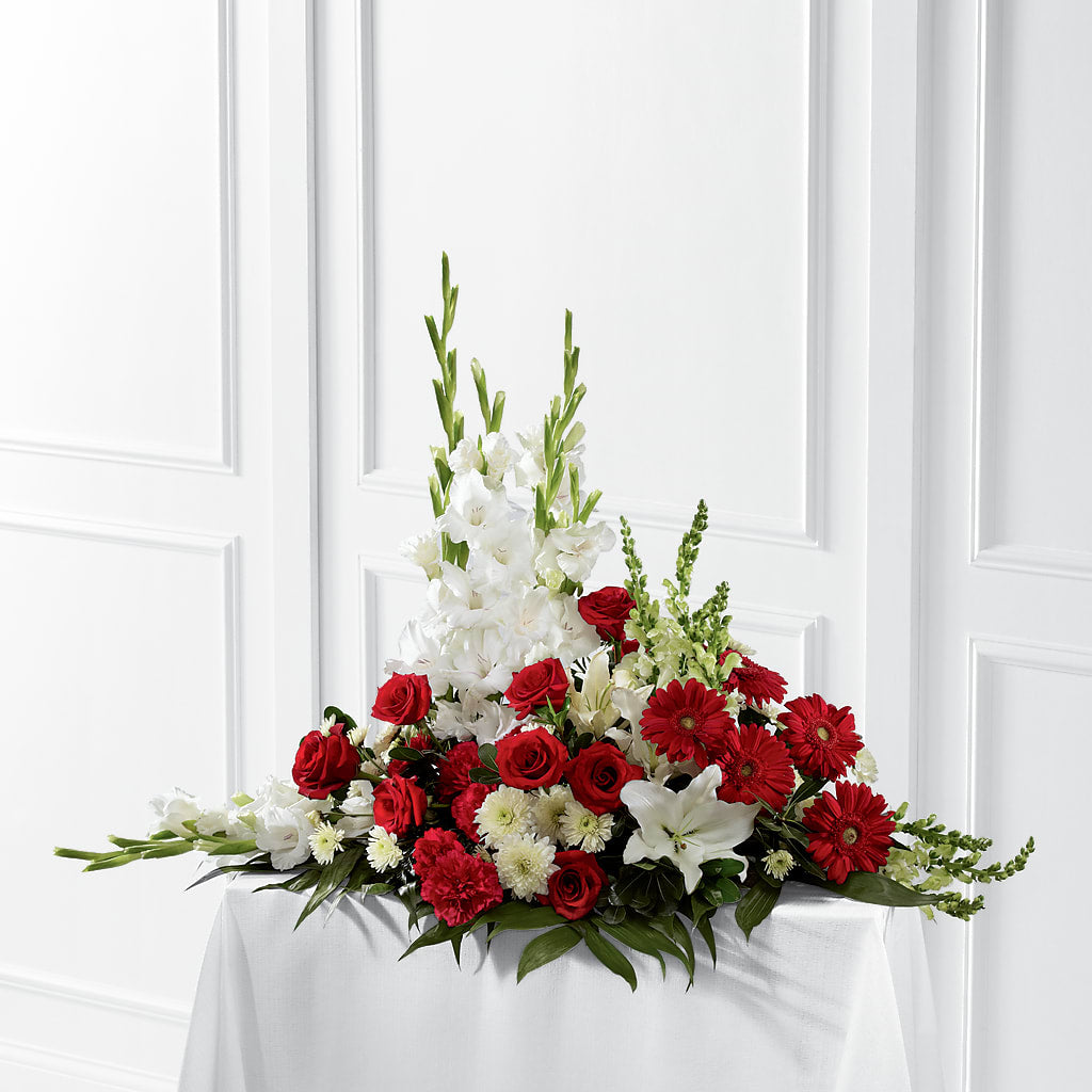 Crimson & White Arrangement – Greater Wichita Flower Shop, Wichita KS