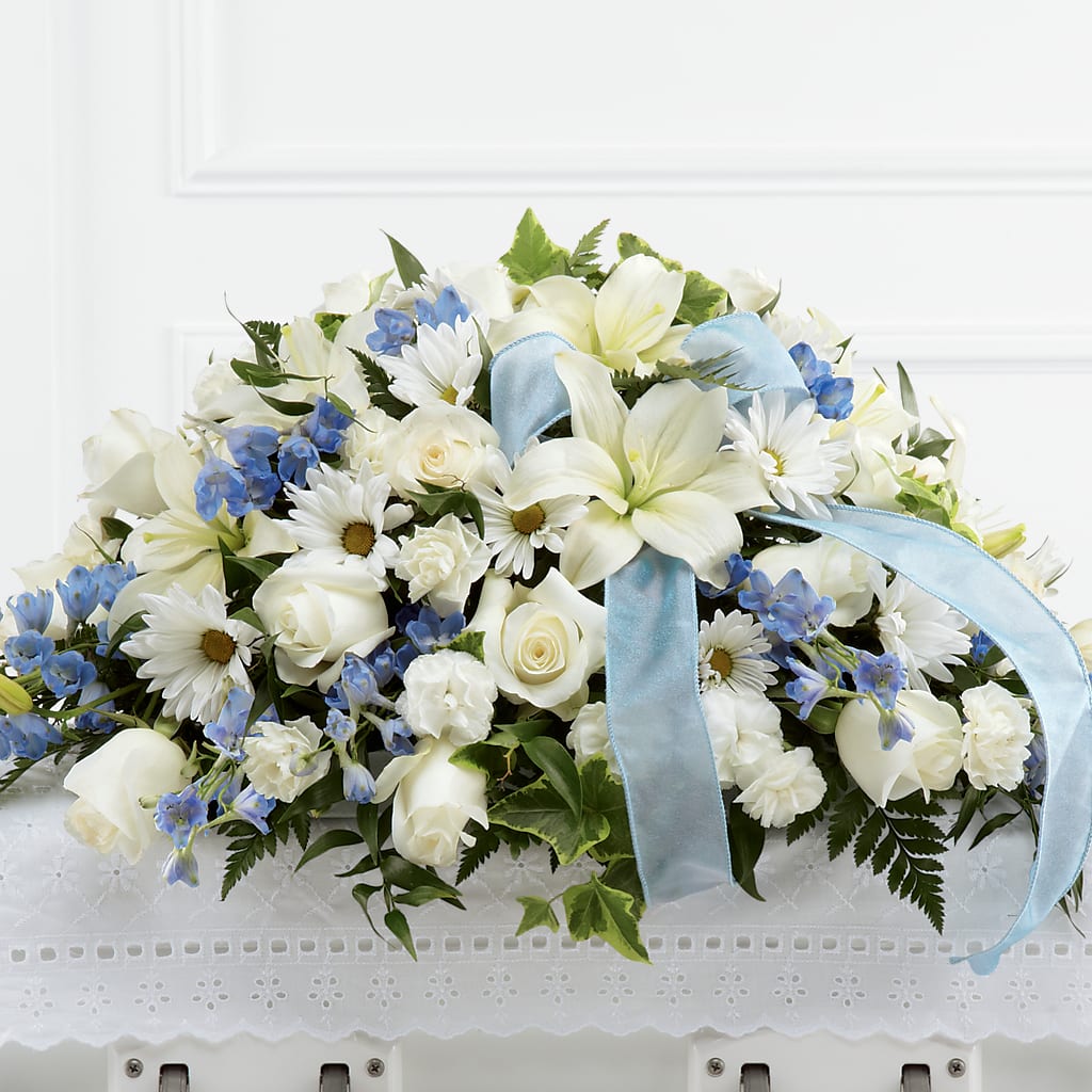 Tender Treasure Casket Spray – Greater Wichita Flower Shop, Wichita KS