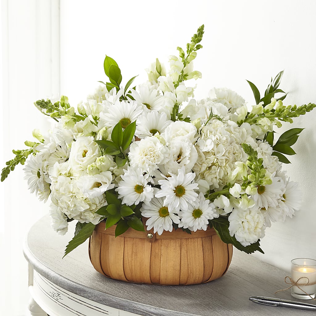 Pure Ivory Basket – Greater Wichita Flower Shop, Wichita KS