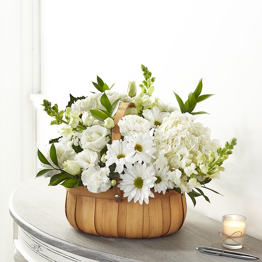 Pure Ivory Basket – Greater Wichita Flower Shop, Wichita KS