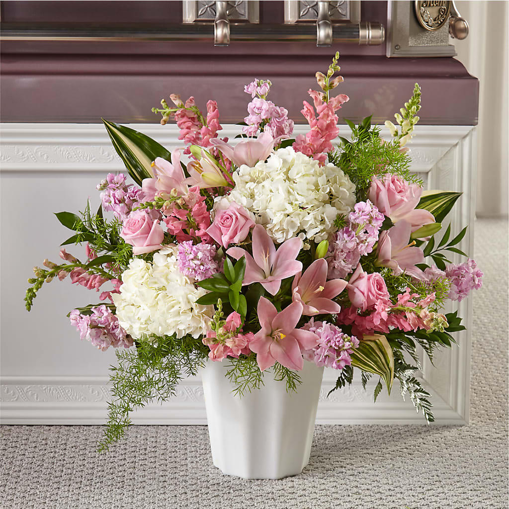 Simply Serene Floor Basket – Greater Wichita Flower Shop, Wichita KS