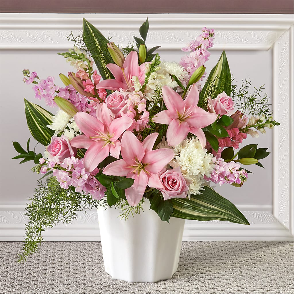 Simply Serene Floor Basket – Greater Wichita Flower Shop, Wichita KS