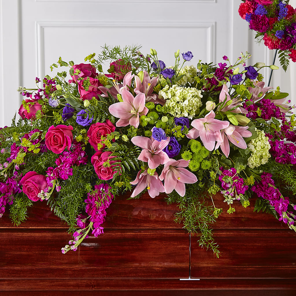 Radiant Tribute Casket Spray – Greater Wichita Flower Shop, Wichita KS
