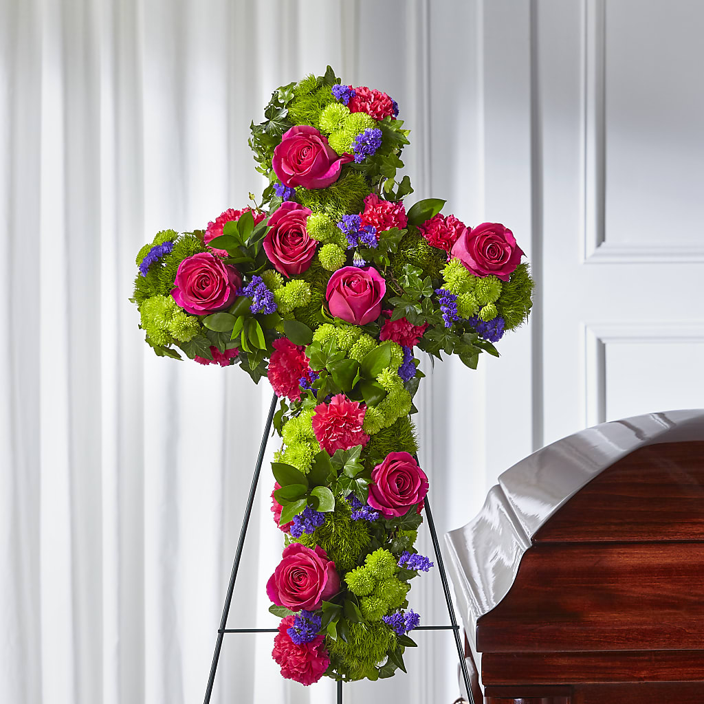 Tribute Rose Floral Cross – Greater Wichita Flower Shop, Wichita KS