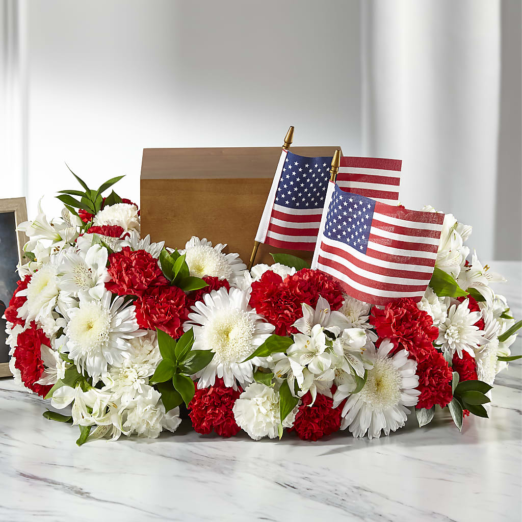 Spirit of Patriotism Cremation Adornment – Greater Wichita Flower Shop, Wichita KS