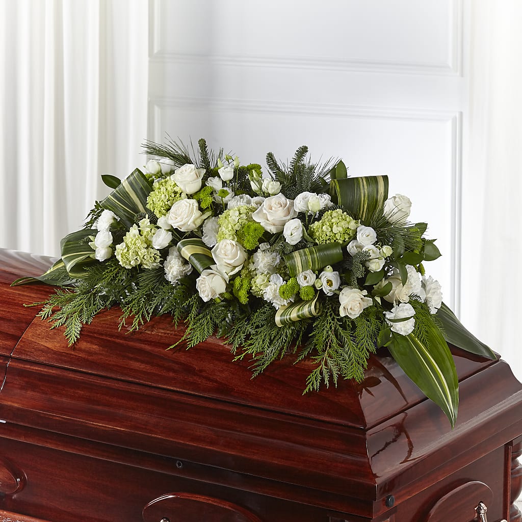 Hopeful Gesture Casket Spray – Greater Wichita Flower Shop, Wichita KS
