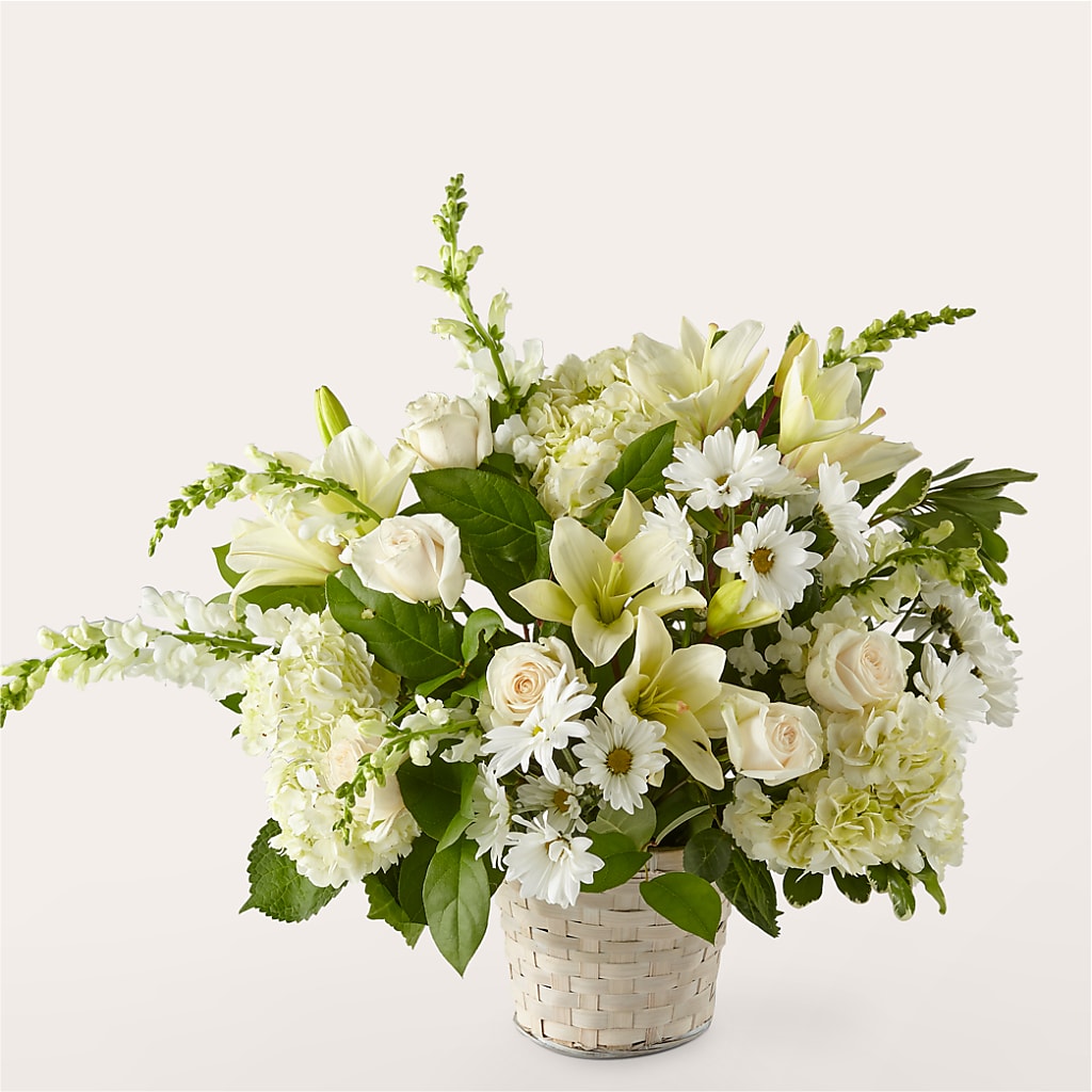 Ivory Elegance Floral Basket – Greater Wichita Flower Shop, Wichita KS