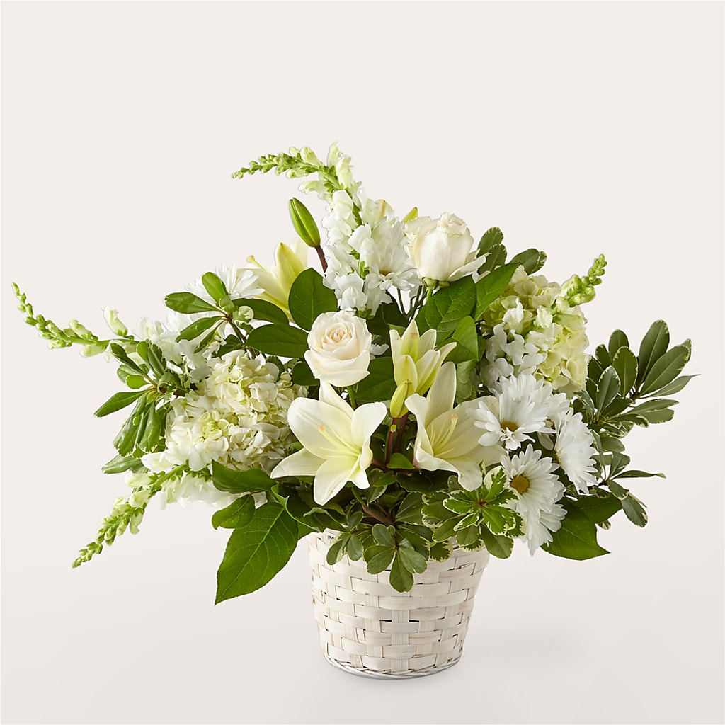 Ivory Elegance Floral Basket – Greater Wichita Flower Shop, Wichita KS