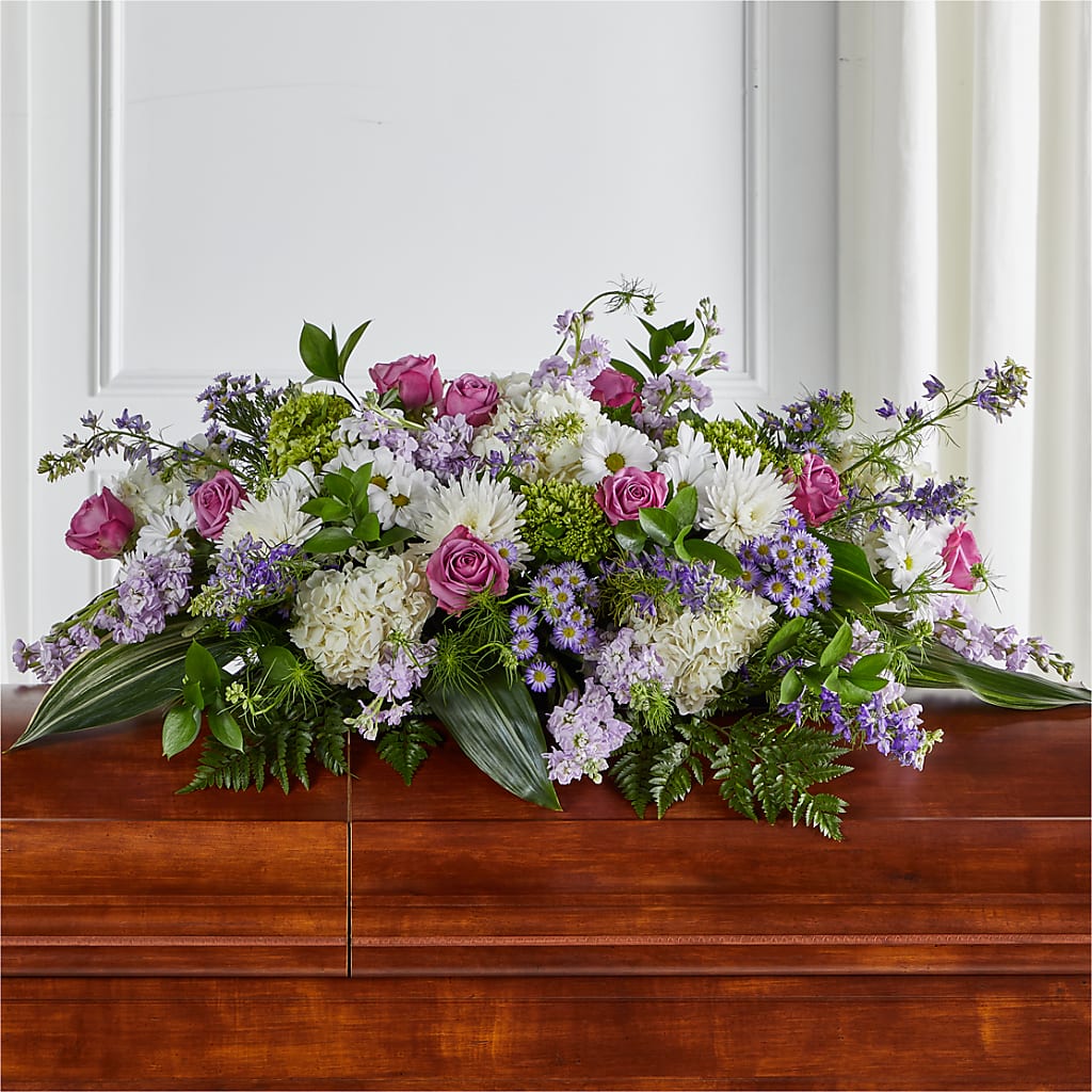 Meadows of Serenity Casket Spray – Greater Wichita Flower Shop, Wichita KS