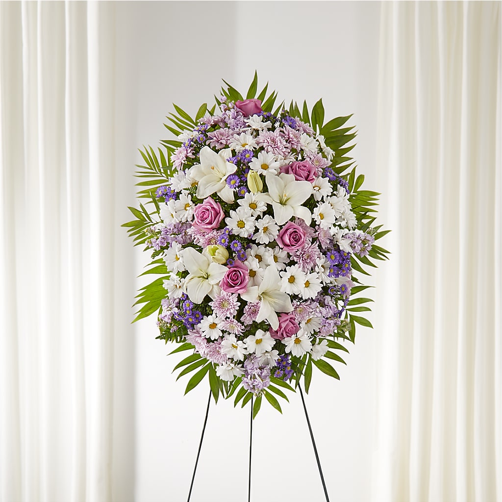 Surrounded by Love Standing Spray – Greater Wichita Flower Shop, Wichita KS