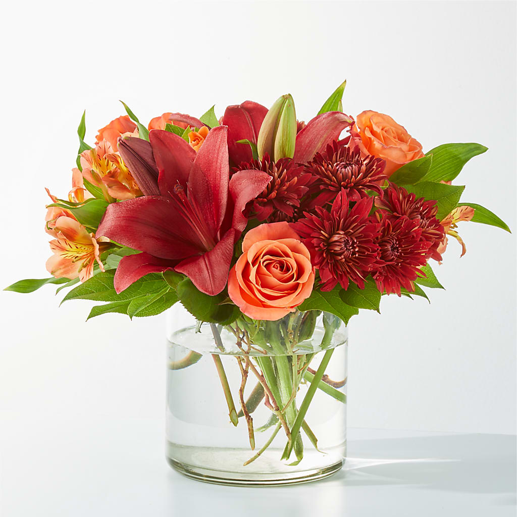 Crimson Leaves Bouquet – Greater Wichita Flower Shop, Wichita KS