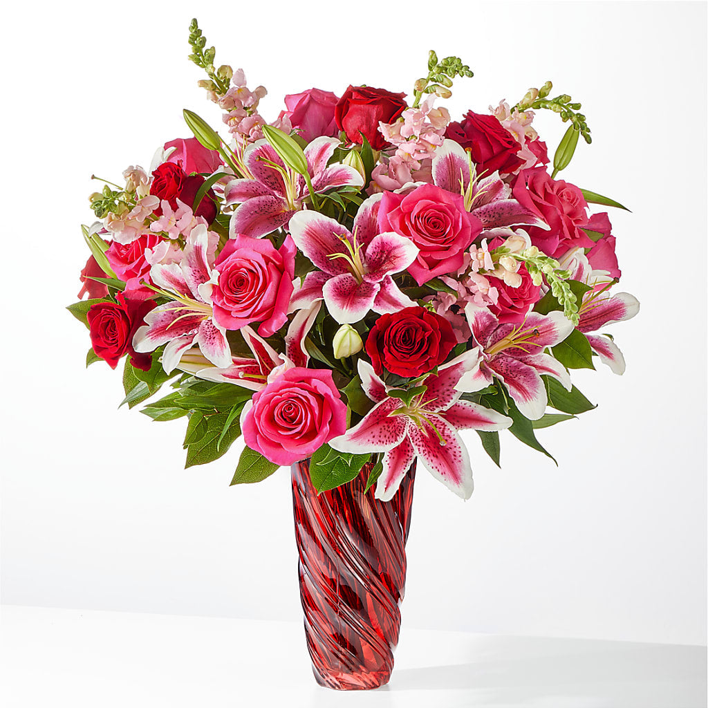 Always You Bouquet with Luxe Swirl Vase – Greater Wichita Flower Shop, Wichita KS