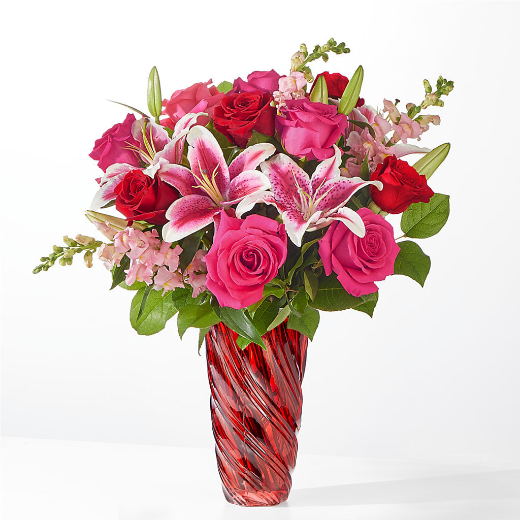 Always You Bouquet with Luxe Swirl Vase – Greater Wichita Flower Shop, Wichita KS