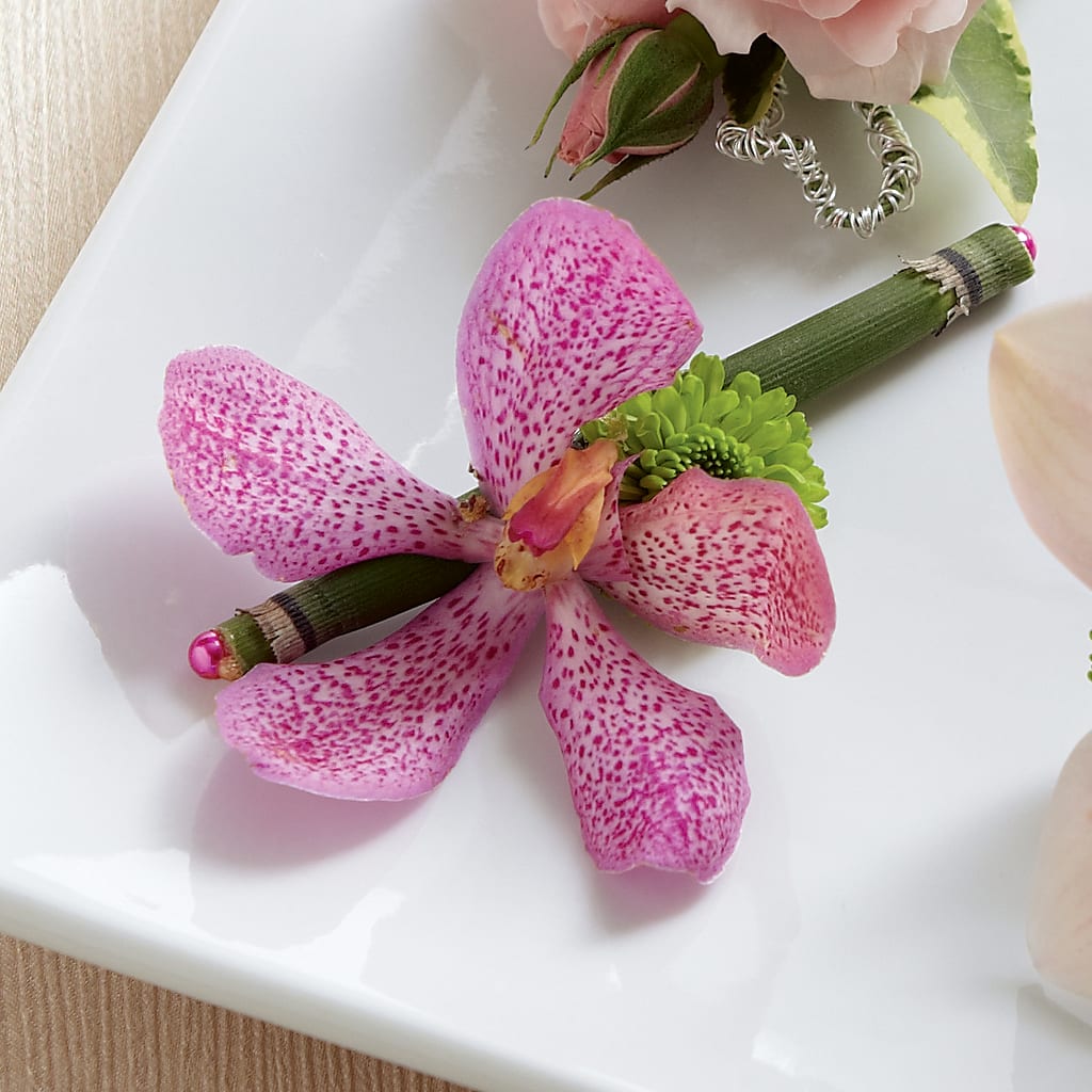 Pink Mokara Boutonniere – Greater Wichita Flower Shop, Wichita KS