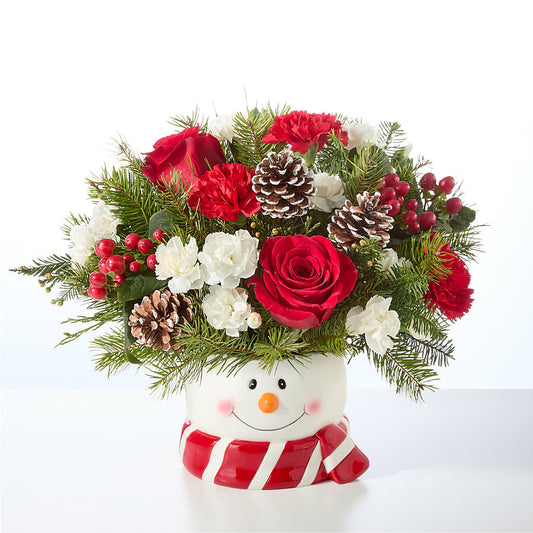 Jolly Snowman Bouquet –  Greater Wichita Flower Shop, Wichita KS