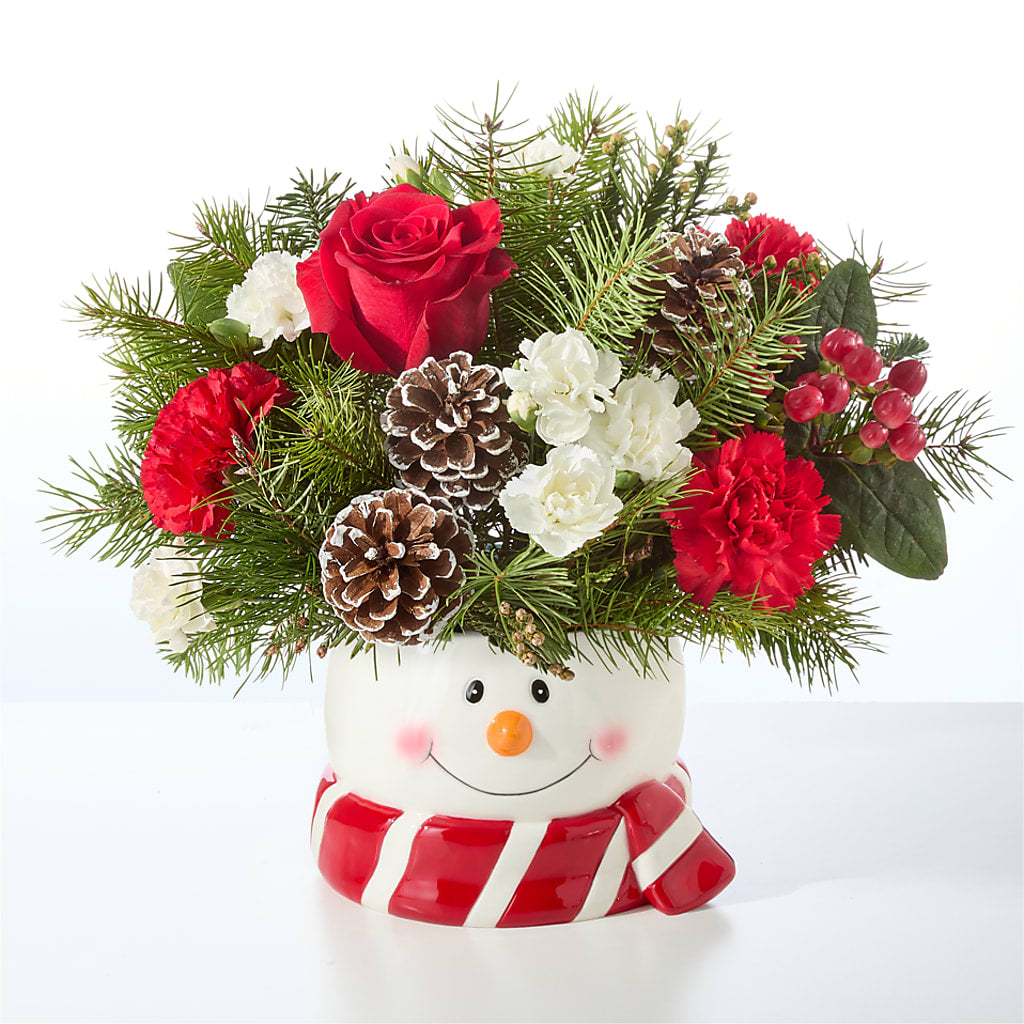 Jolly Snowman Bouquet –  Greater Wichita Flower Shop, Wichita KS