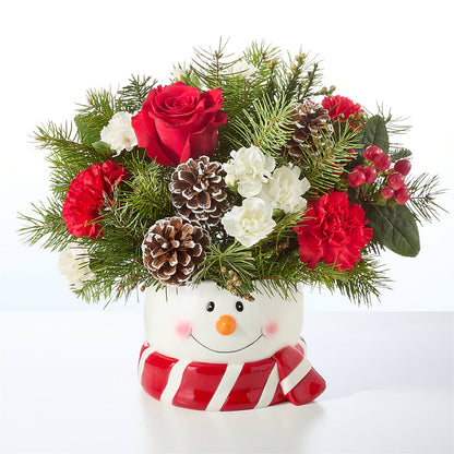 Jolly Snowman Bouquet –  Greater Wichita Flower Shop, Wichita KS