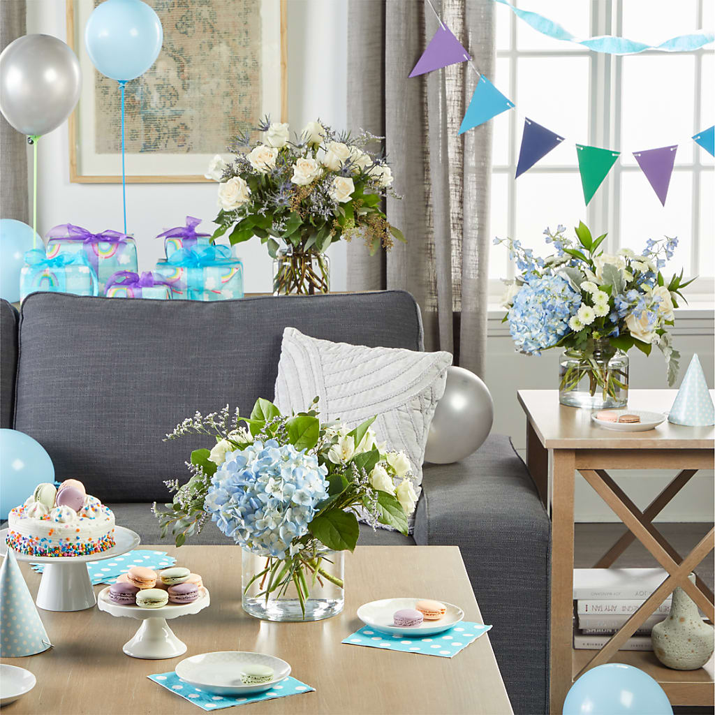 Conjunto de ramo azul Carolina