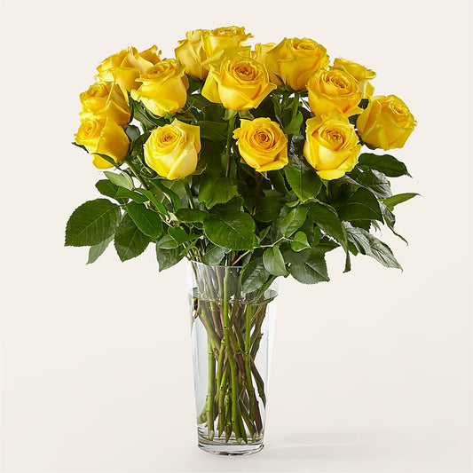 Long Stem Yellow Rose Bouquet –  Greater Wichita Flower Shop, Wichita KS