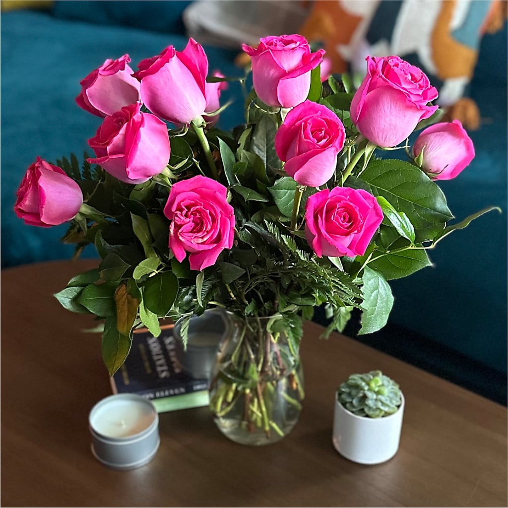 Long Stem Pink Rose Bouquet –  Greater Wichita Flower Shop, Wichita KS