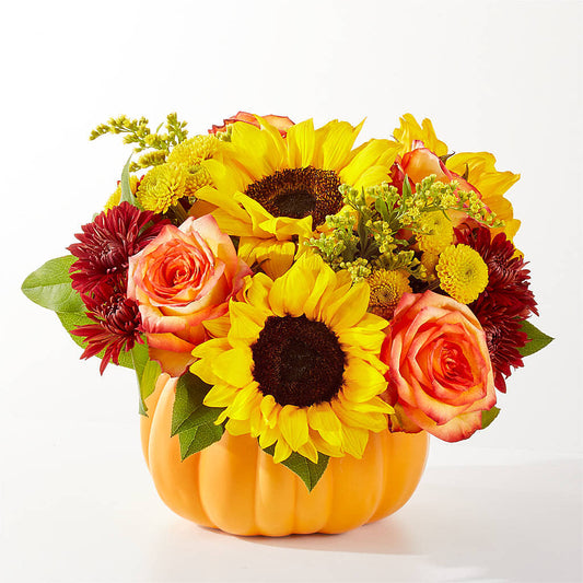 Golden Gourd Pumpkin Bouquet –  Greater Wichita Flower Shop, Wichita KS