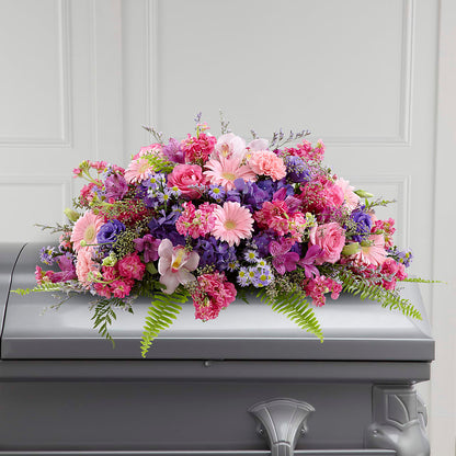 Glorious Garden Casket Spray –  Greater Wichita Flower Shop, Wichita KS