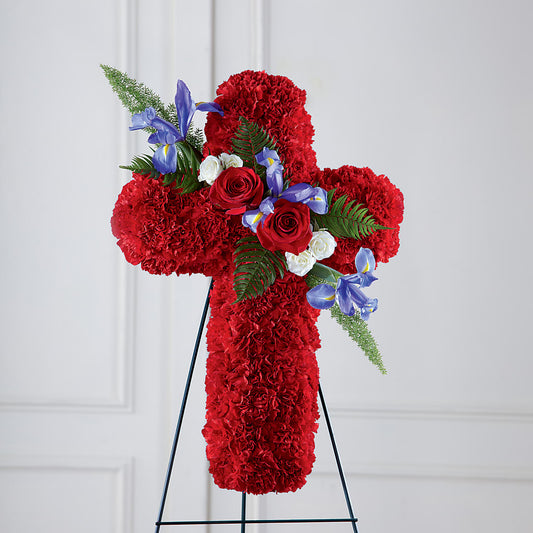 Faithful Hero Floral Cross –  Greater Wichita Flower Shop, Wichita KS