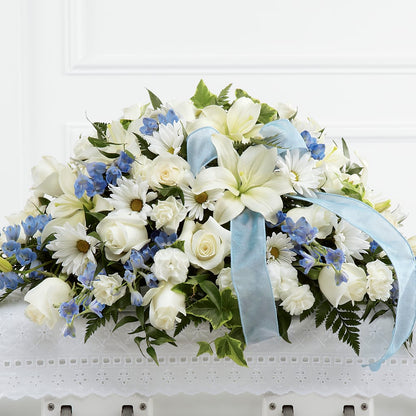 Tender Treasure Casket Spray –  Greater Wichita Flower Shop, Wichita KS