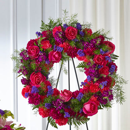 Calming Colors Wreath –  Greater Wichita Flower Shop, Wichita KS