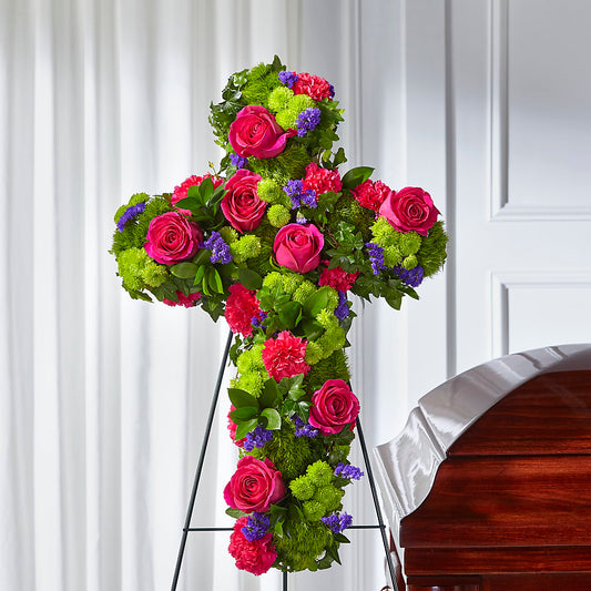 Tribute Rose Floral Cross –  Greater Wichita Flower Shop, Wichita KS