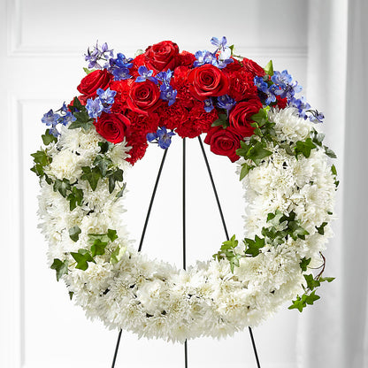 Patriotic Passion Wreath –  Greater Wichita Flower Shop, Wichita KS