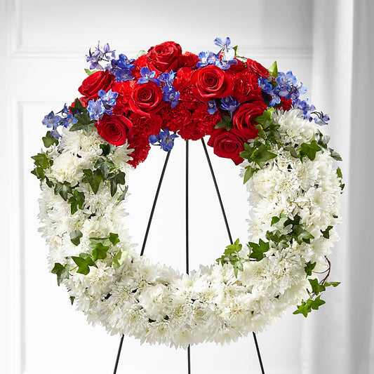 Patriotic Passion Wreath –  Greater Wichita Flower Shop, Wichita KS