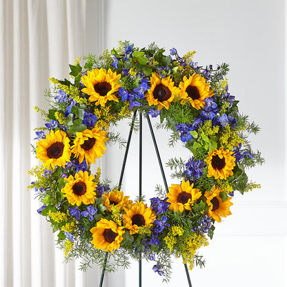 Bright Rays Wreath –  Greater Wichita Flower Shop, Wichita KS