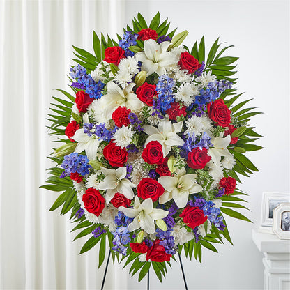 Arreglo floral en pie "Servicio apreciado"
