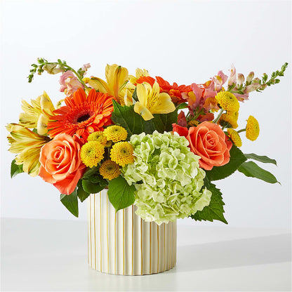 Autumn Sunshine Bouquet with Ivory Vase –  Greater Wichita Flower Shop, Wichita KS