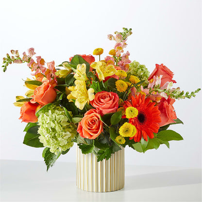 Autumn Sunshine Bouquet with Ivory Vase –  Greater Wichita Flower Shop, Wichita KS