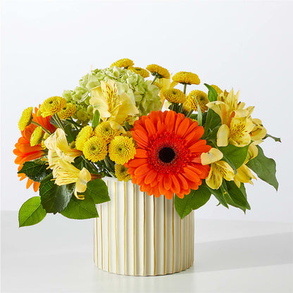 Autumn Sunshine Bouquet with Ivory Vase –  Greater Wichita Flower Shop, Wichita KS