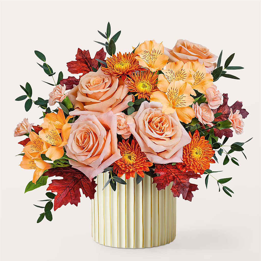 Spiced Latte Bouquet with Ivory Vase –  Greater Wichita Flower Shop, Wichita KS