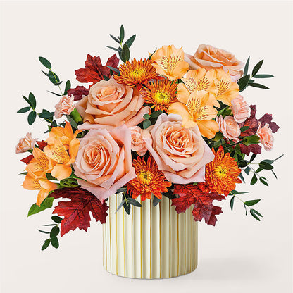 Spiced Latte Bouquet with Ivory Vase –  Greater Wichita Flower Shop, Wichita KS