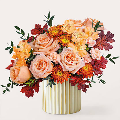 Spiced Latte Bouquet with Ivory Vase –  Greater Wichita Flower Shop, Wichita KS