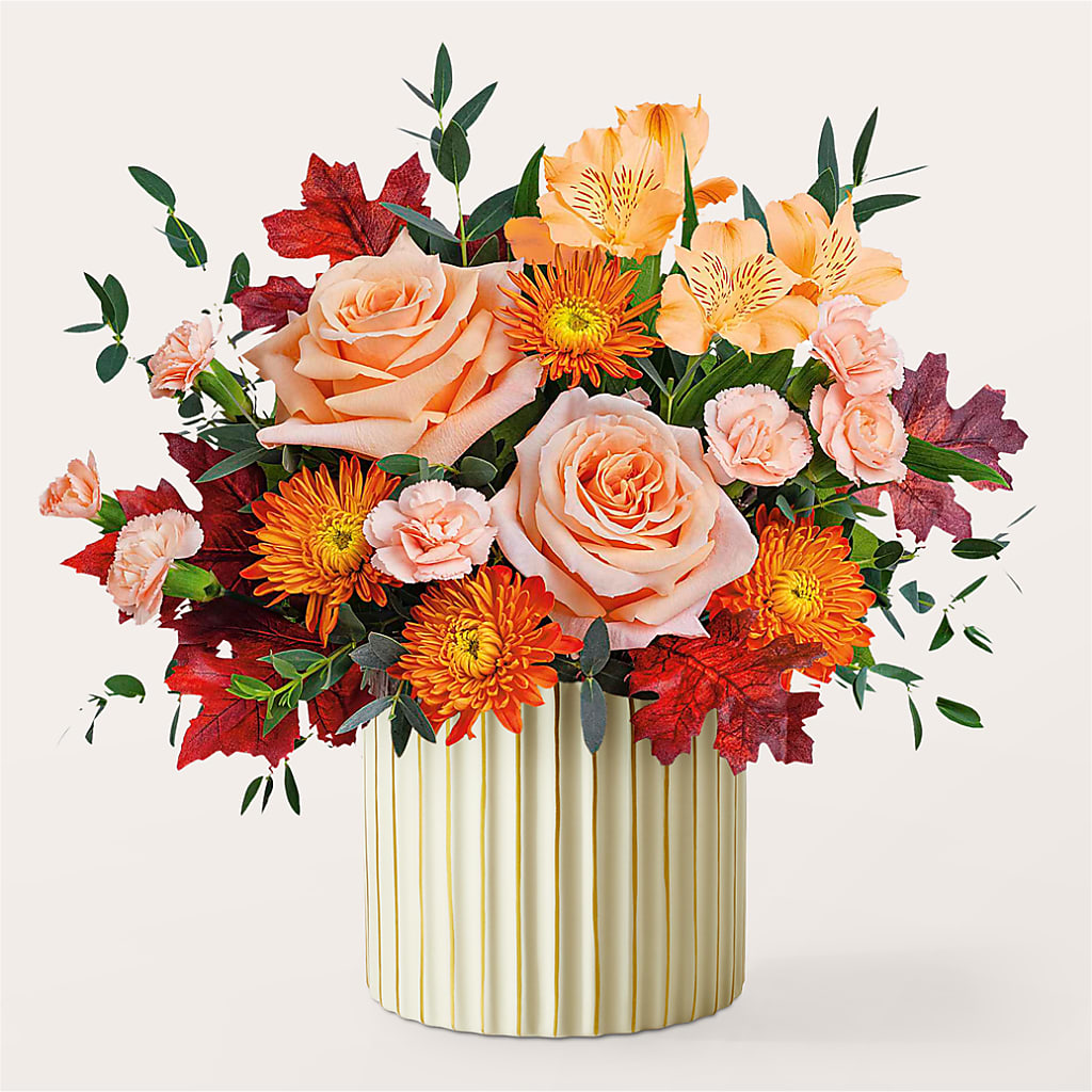 Spiced Latte Bouquet with Ivory Vase –  Greater Wichita Flower Shop, Wichita KS