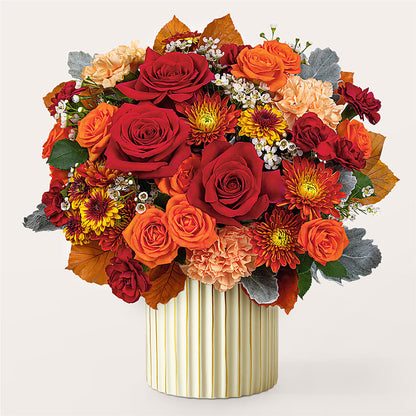 Merlot Bouquet with Ivory Vase –  Greater Wichita Flower Shop, Wichita KS