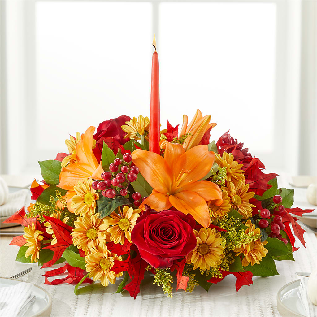 Autumn's Embrace Centerpiece –  Greater Wichita Flower Shop, Wichita KS